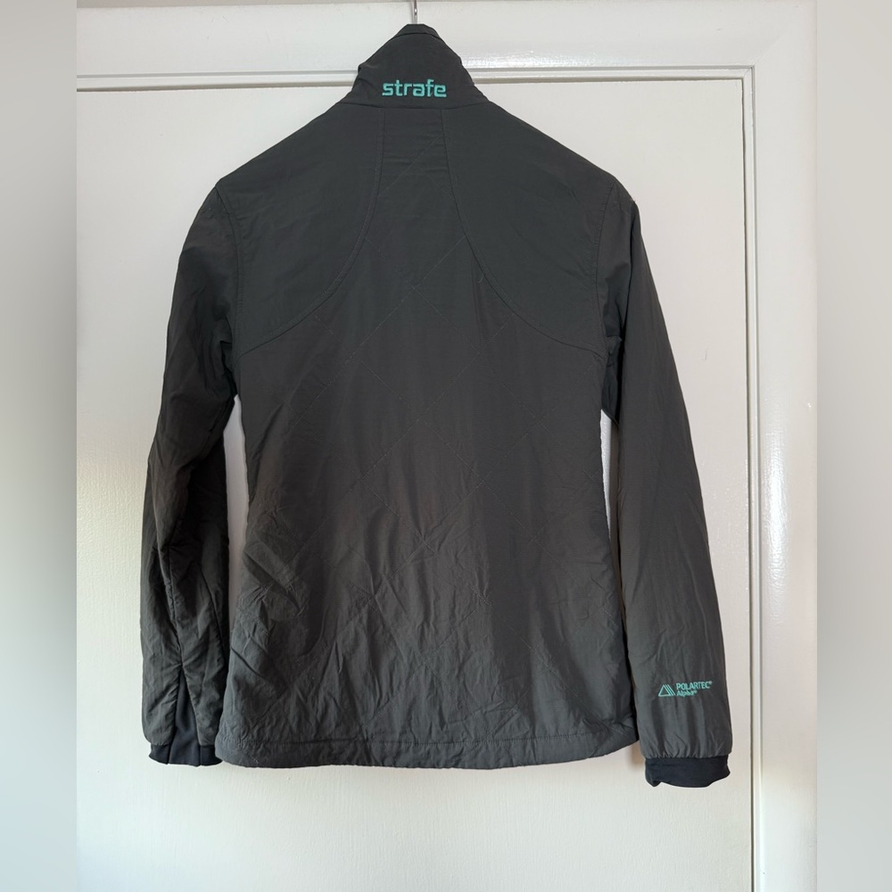 Strafe Women’s Lightweight Jacket Zip Front Base Layer Gray Aqua Blue Size XS - Picture 6 of 11